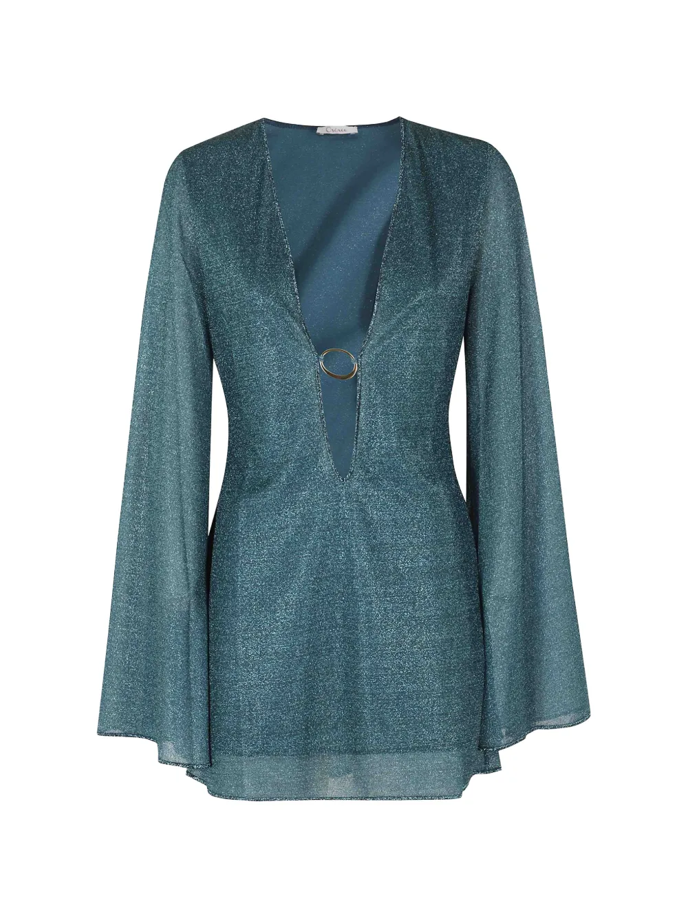 Oséree flared-sleeve mini beach dress - Blue