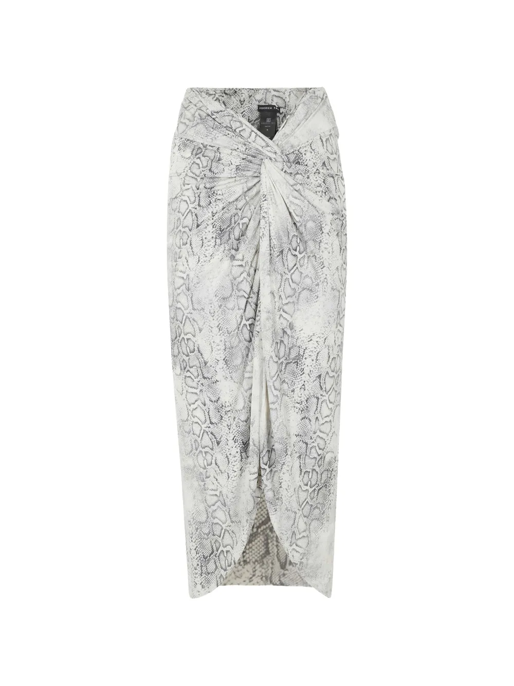 Federica Tosi snake-print knotted beach cover-up skirt - Toni neutri