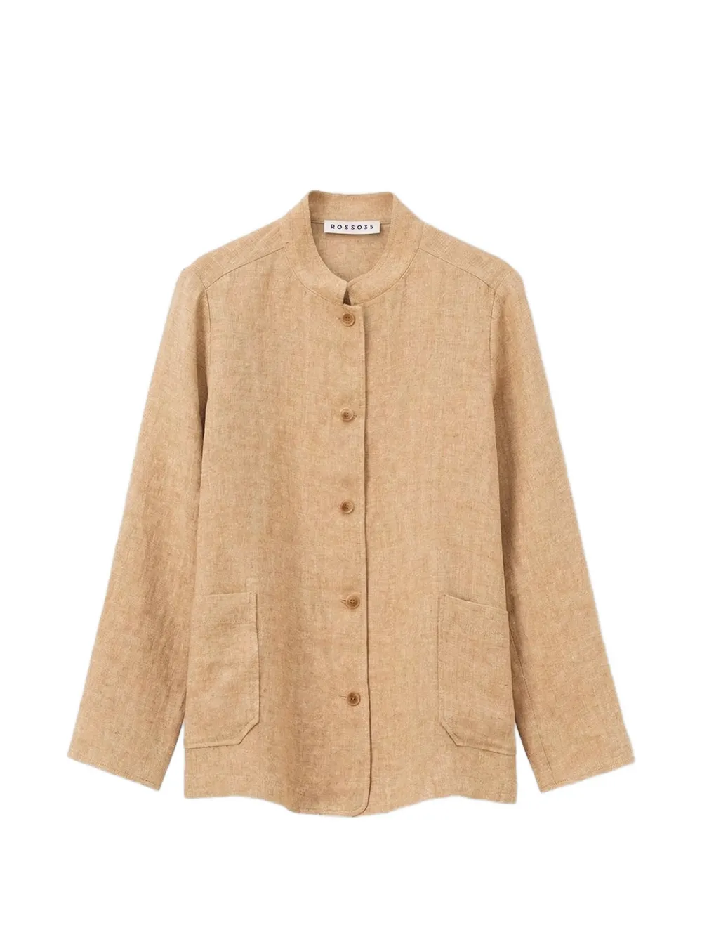 Rosso 35 mandarin-collar patch-pocket jacket - Toni neutri