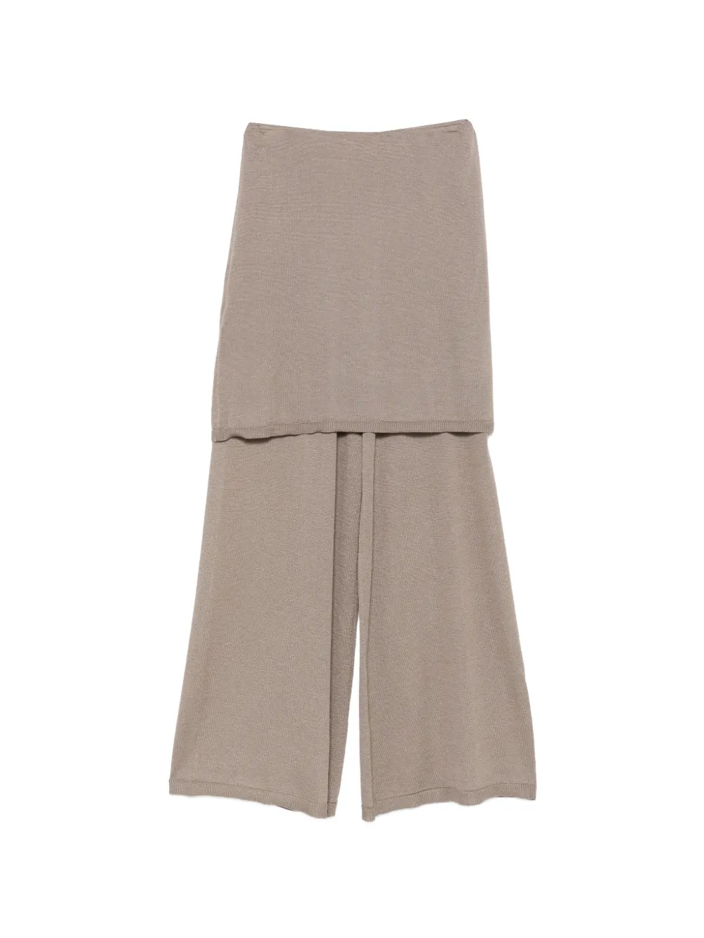 VIKTORIA CHAN Cilla flap-knit trousers - Toni neutri