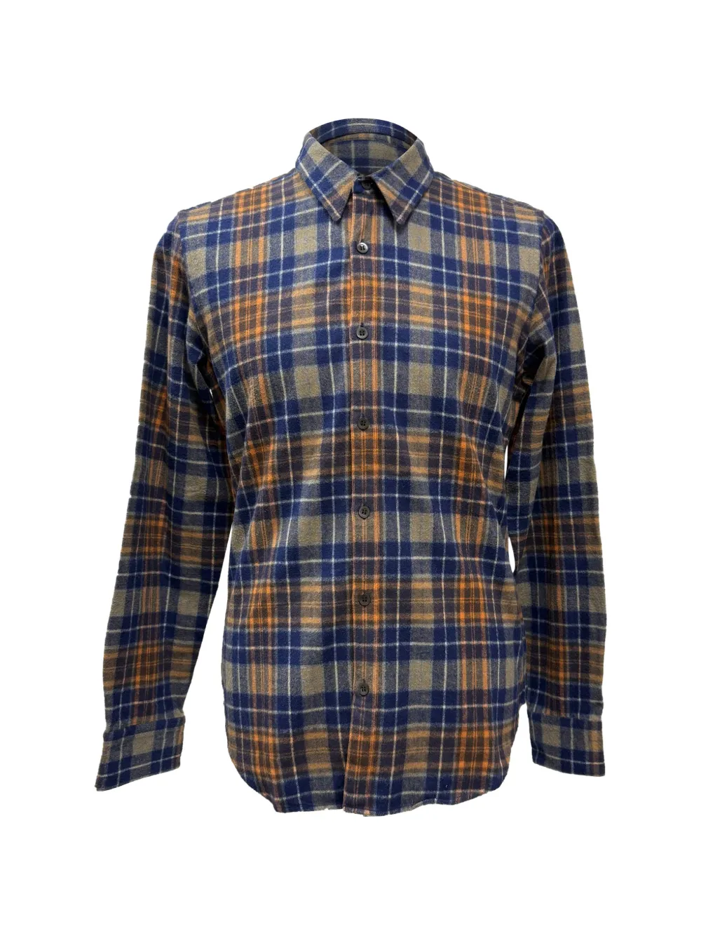 Dries Van Noten Pre-Owned plaid button-down shirt - Blu