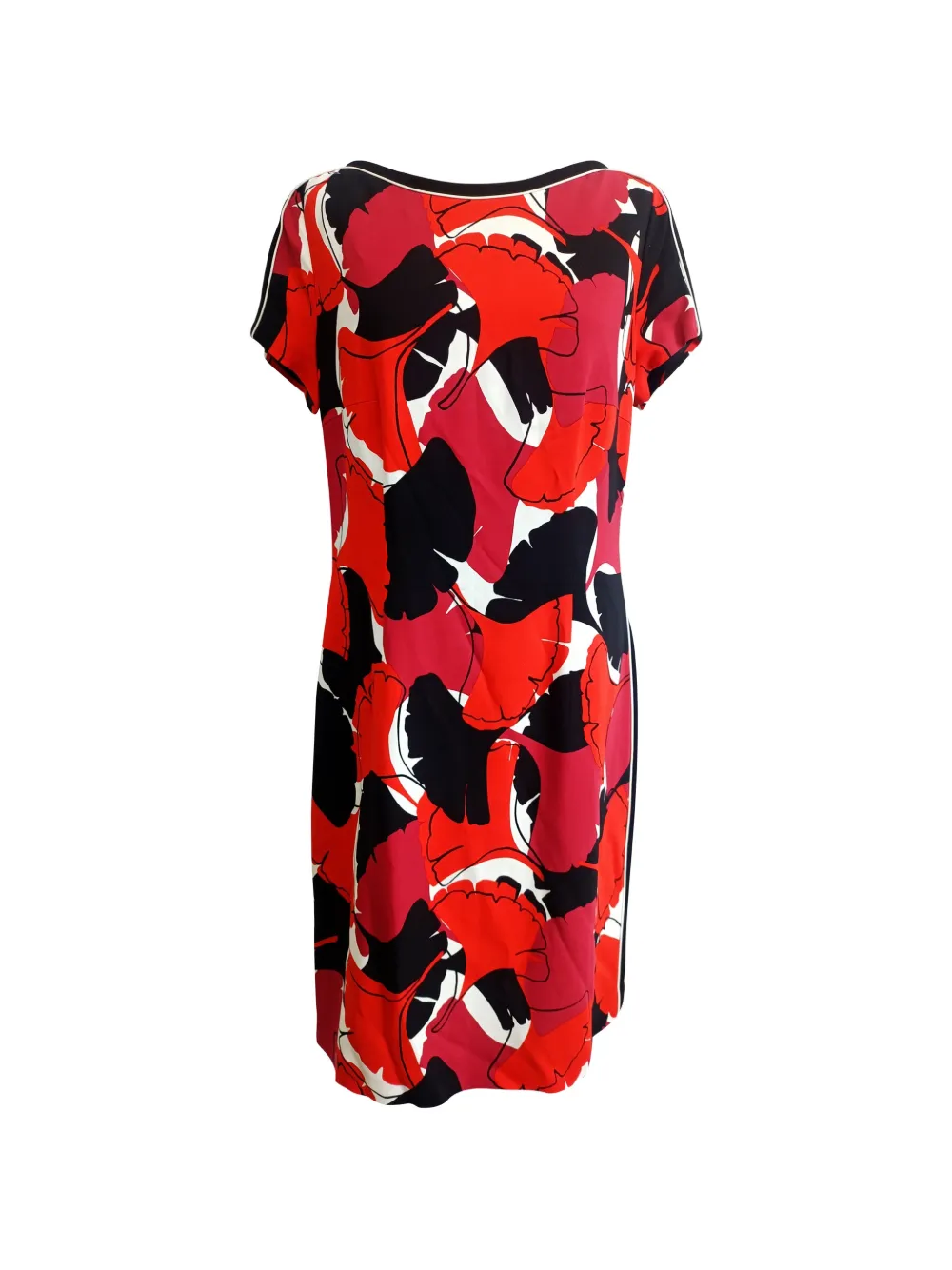 BOSS abstract-print tailored dress - Rot