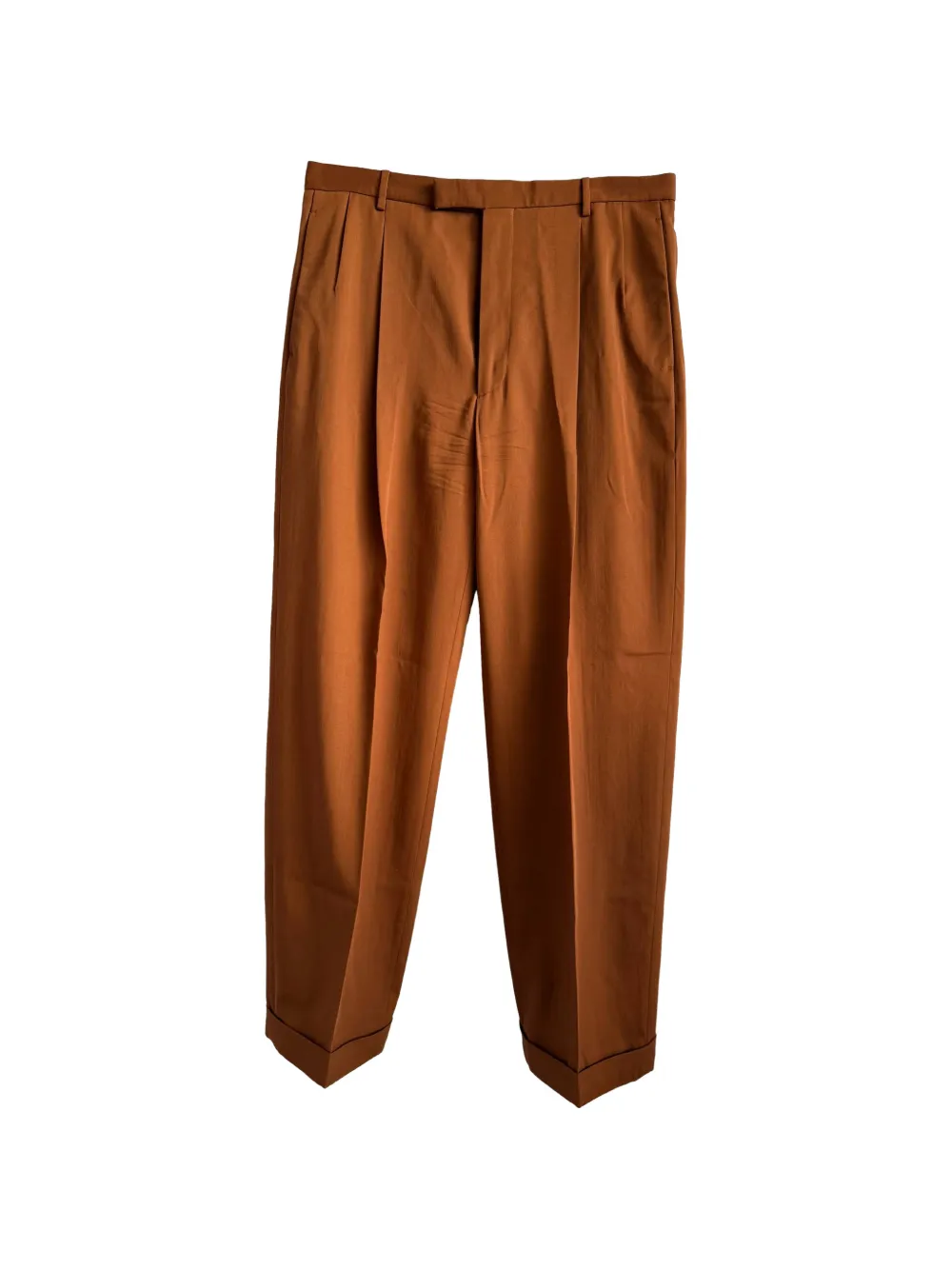 Gucci Pre-Owned Pleated folded-hem trousers - Marrone