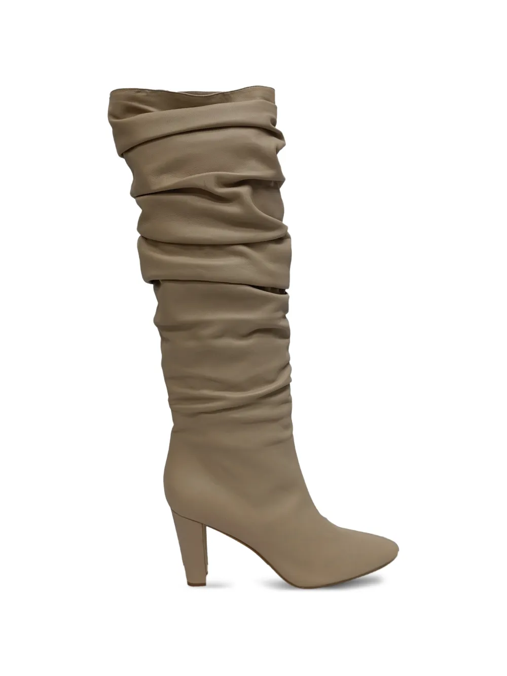 Manolo Blahnik Calassohi 90 ruched knee-high boots - Nude