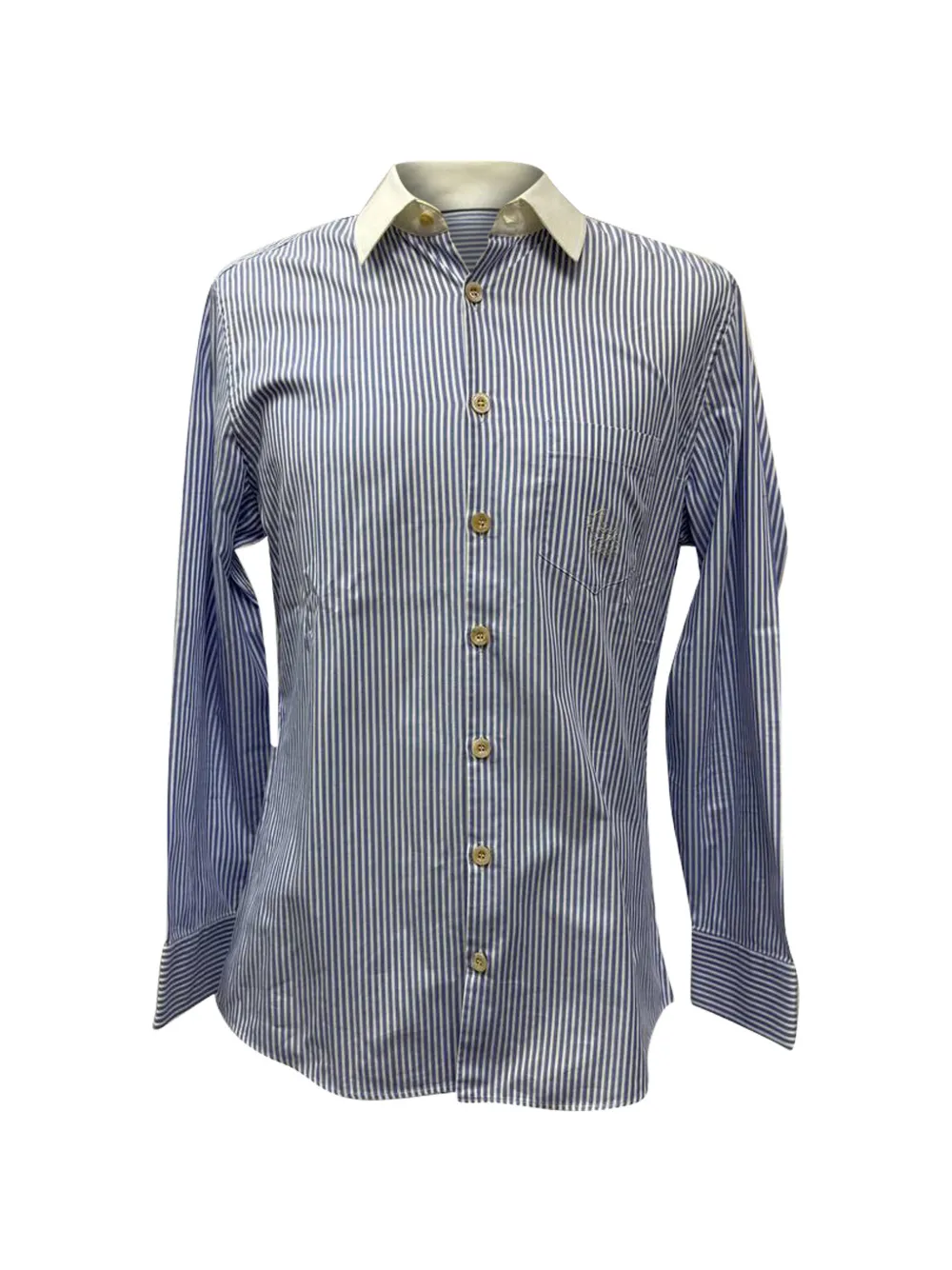 Gucci Pre-Owned Striped button-front shirt - Blu