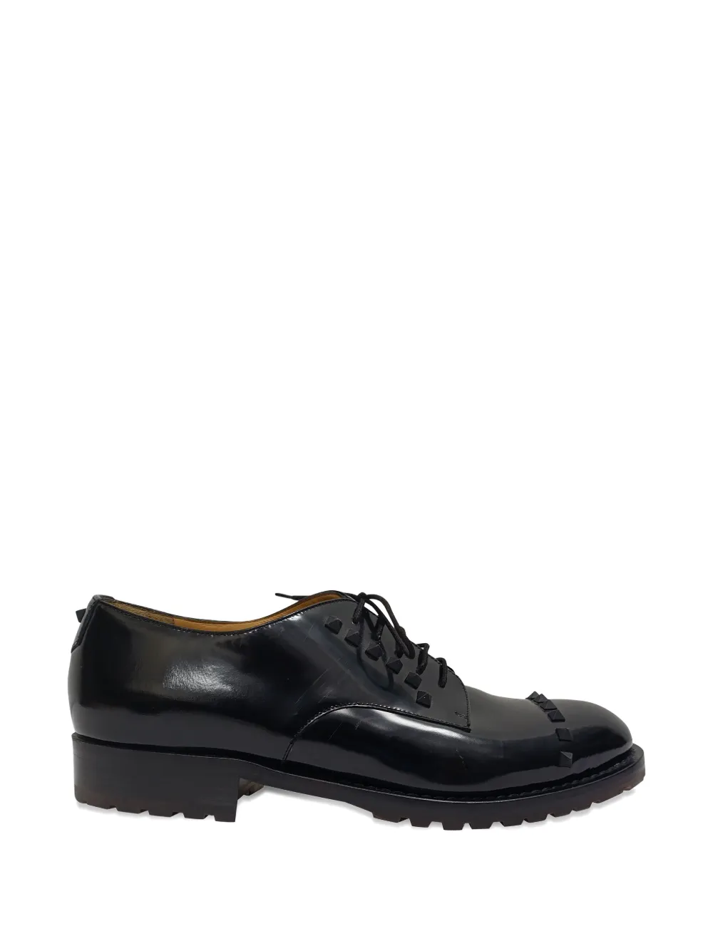 Valentino Garavani Pre-Owned Rockstud lace-up derby shoes - Nero