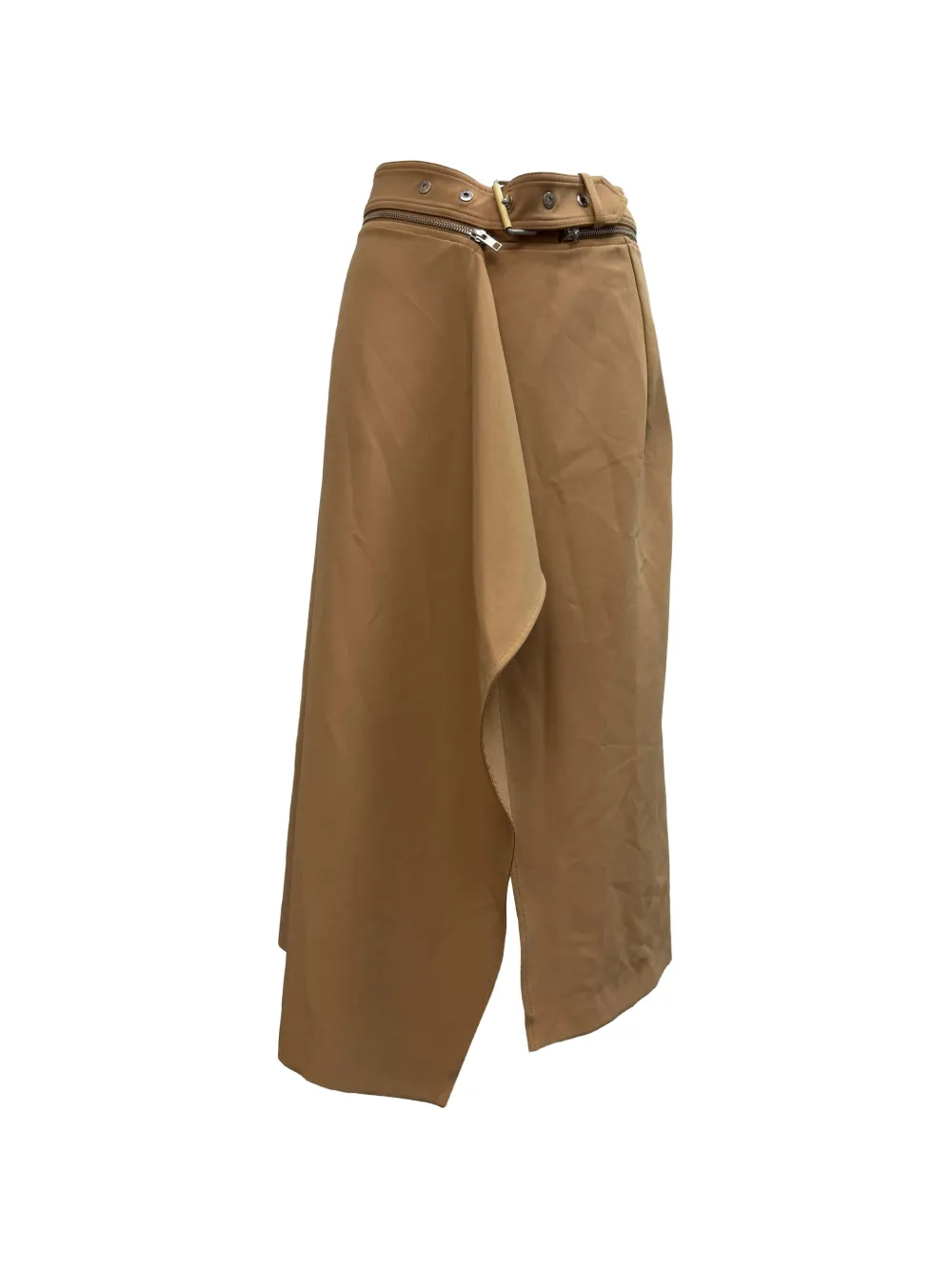 Dion Lee Belted A-line skirt - Marrone