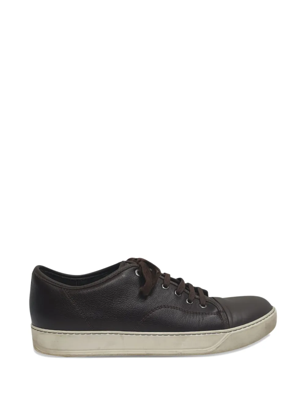 Lanvin Pre-Owned low-top leather sneakers - Braun