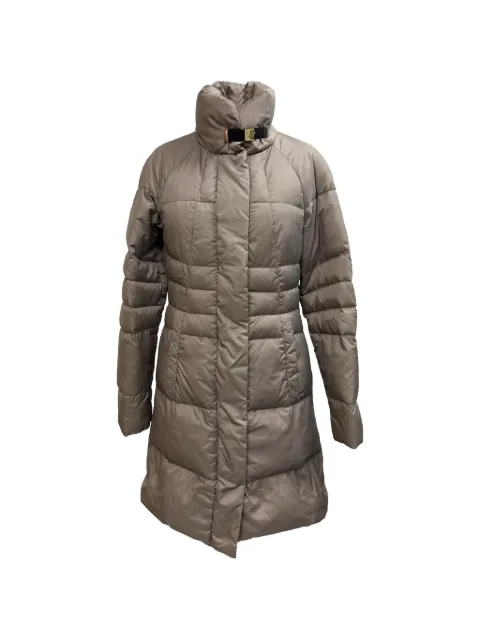 BOSS quilted buckle-collar coat