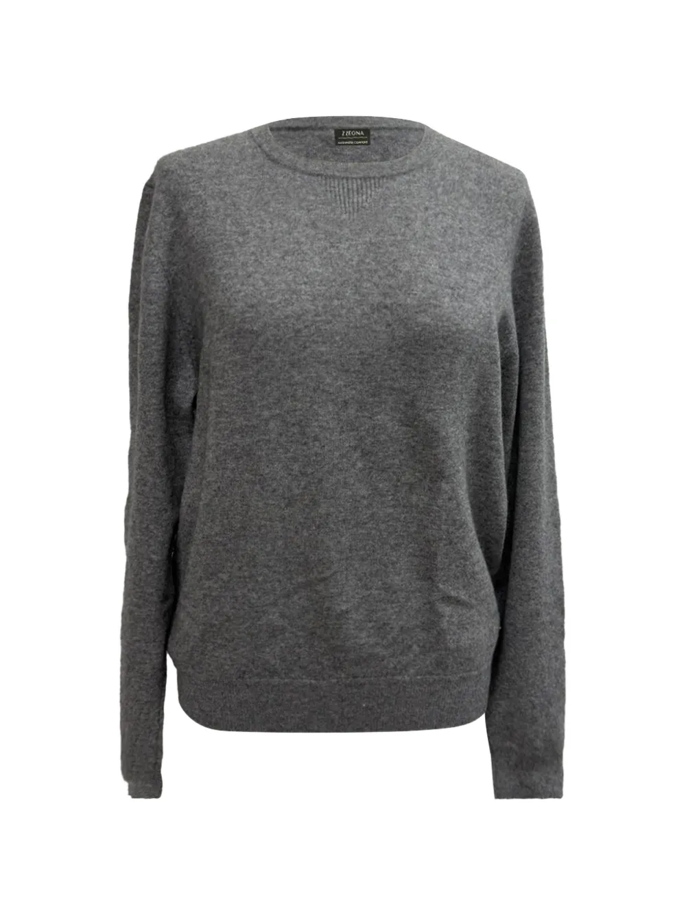 Ermenegildo Zegna Vintage Knitted crew-neck sweater in Grey