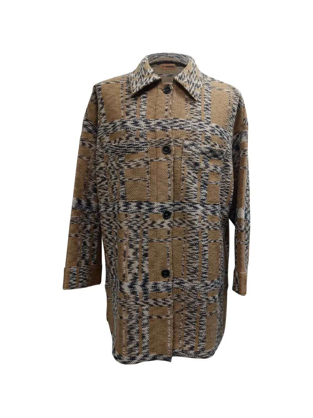 Missoni Pre-Owned Knitted button-down coat - Nude