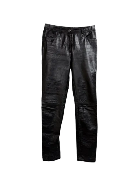 Etro Vintage Straight-leg leather trousers