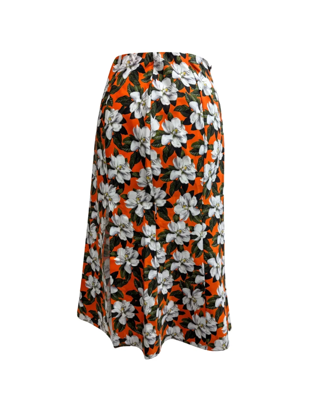 alice + olivia Stephine floral-print midi skirt - Orange