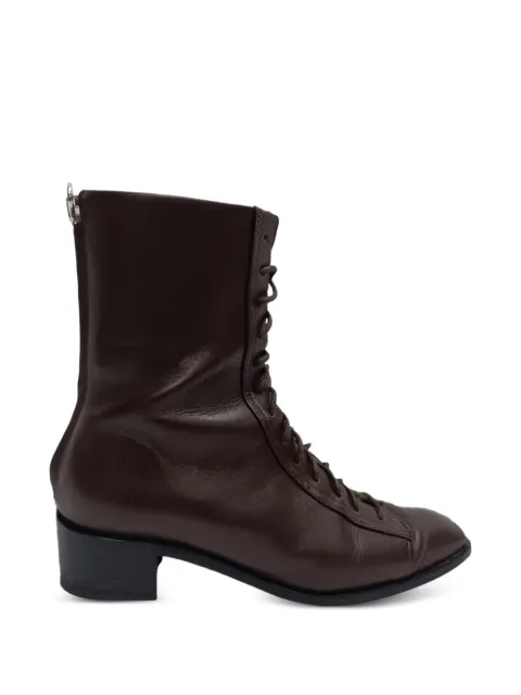 Aeyde lace-up zipped boots