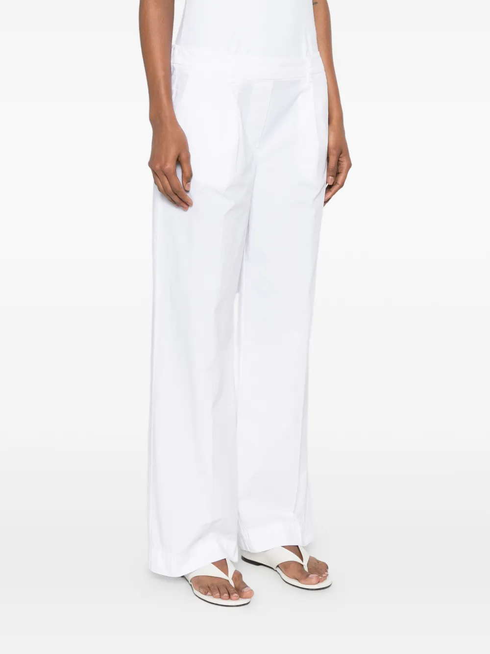  40 Weft Pantaloni Raissa A Gamba Ampia - Bianco 