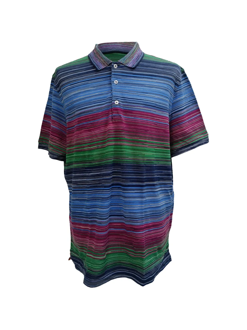 Missoni Pre-Owned 2024 striped piqué polo shirt - Blu