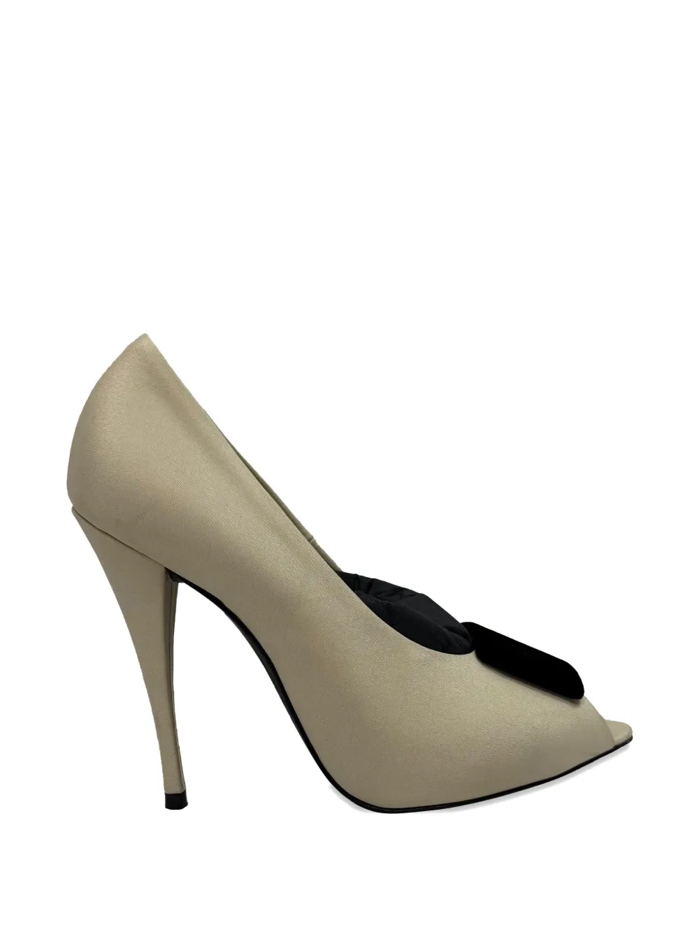 Saint Laurent Pre-Owned Franky peep-toe pumps - Nude