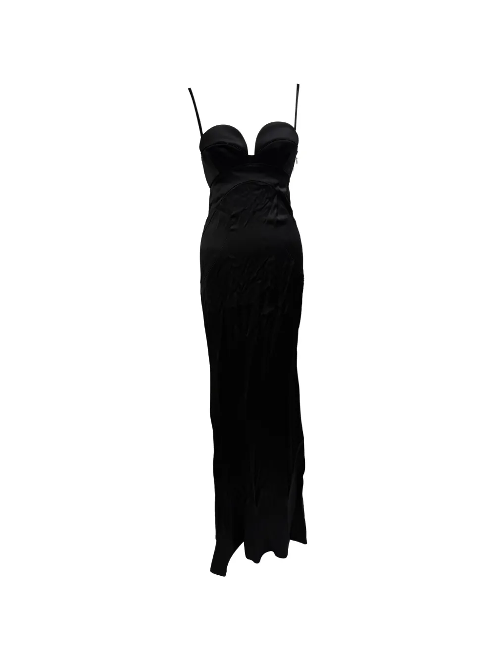 Pre-owned Givenchy Sweetheart Spaghetti-strap Dress In Black