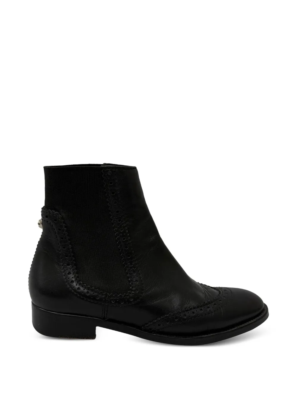Balenciaga Pre-Owned perforated wingtip Chelsea boots - Nero