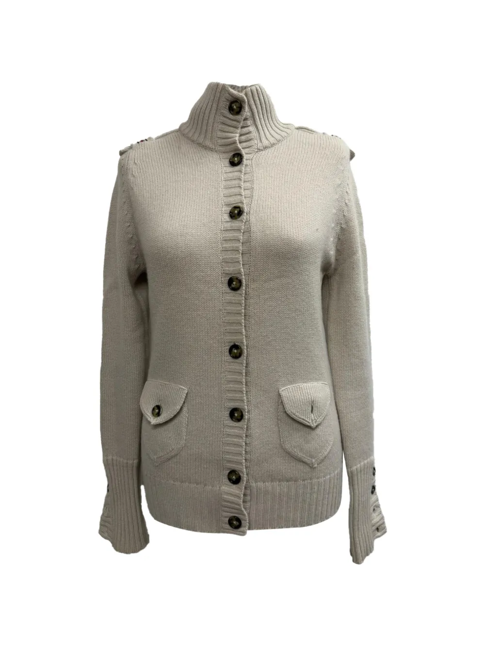 Burberry Pre-Owned button-detail turtleneck sweater - Toni neutri