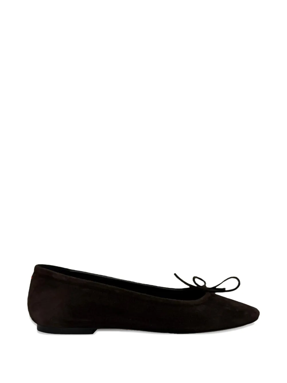 Pre-owned Aeyde Delfina Bow-detailed Ballet Flats In Brown