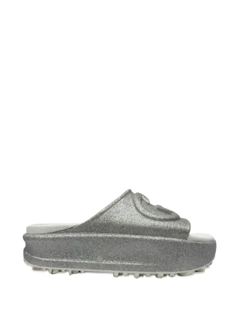 Gucci Pre-Owned Pantoletten im Glitter-Look