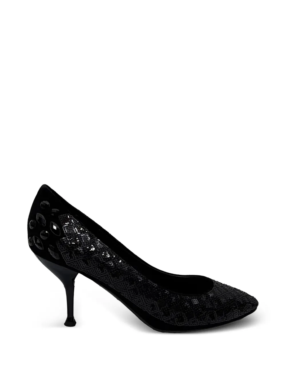 Giuseppe Zanotti Vintage sequinned almond-toe pumps - Nero