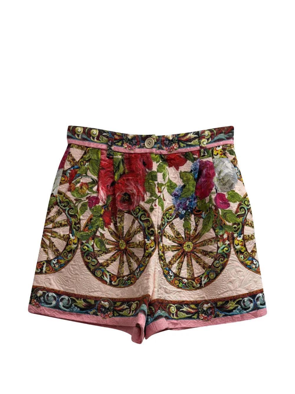 Dolce & Gabbana Pre-Owned 2022 printed high-waisted shorts - Rosa