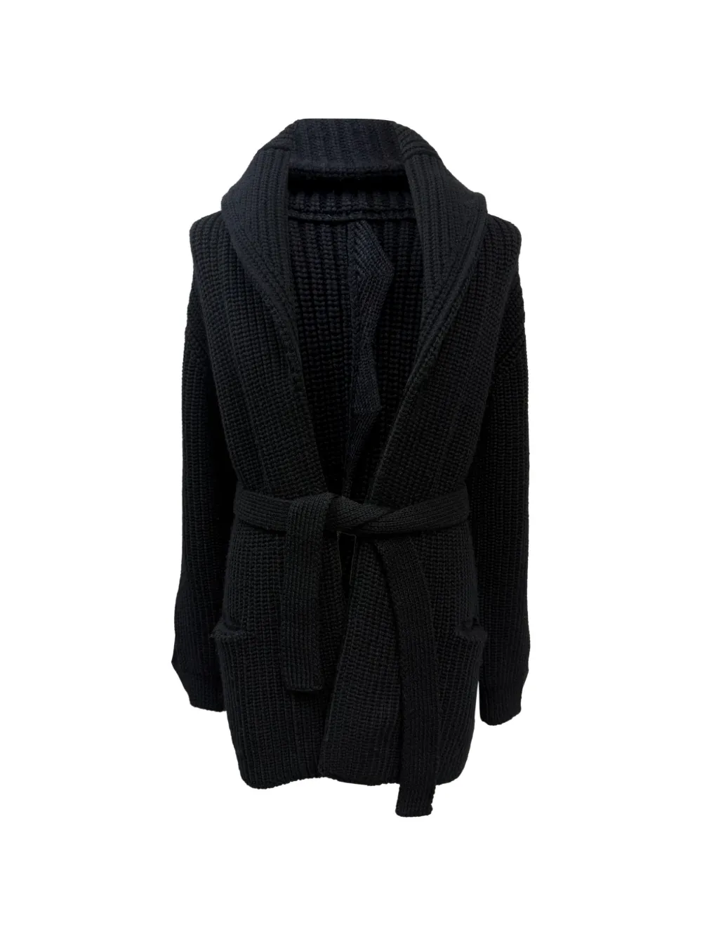 Ermenegildo Zegna Vintage Knitted belted cardigan - Schwarz