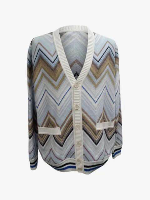 Missoni Pre-Owned cárdigan con estampado en zigzag