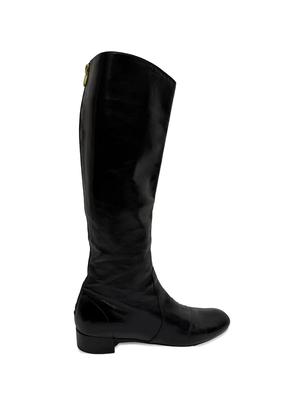 Prada Pre-Owned Zip-up knee-high boots - Black