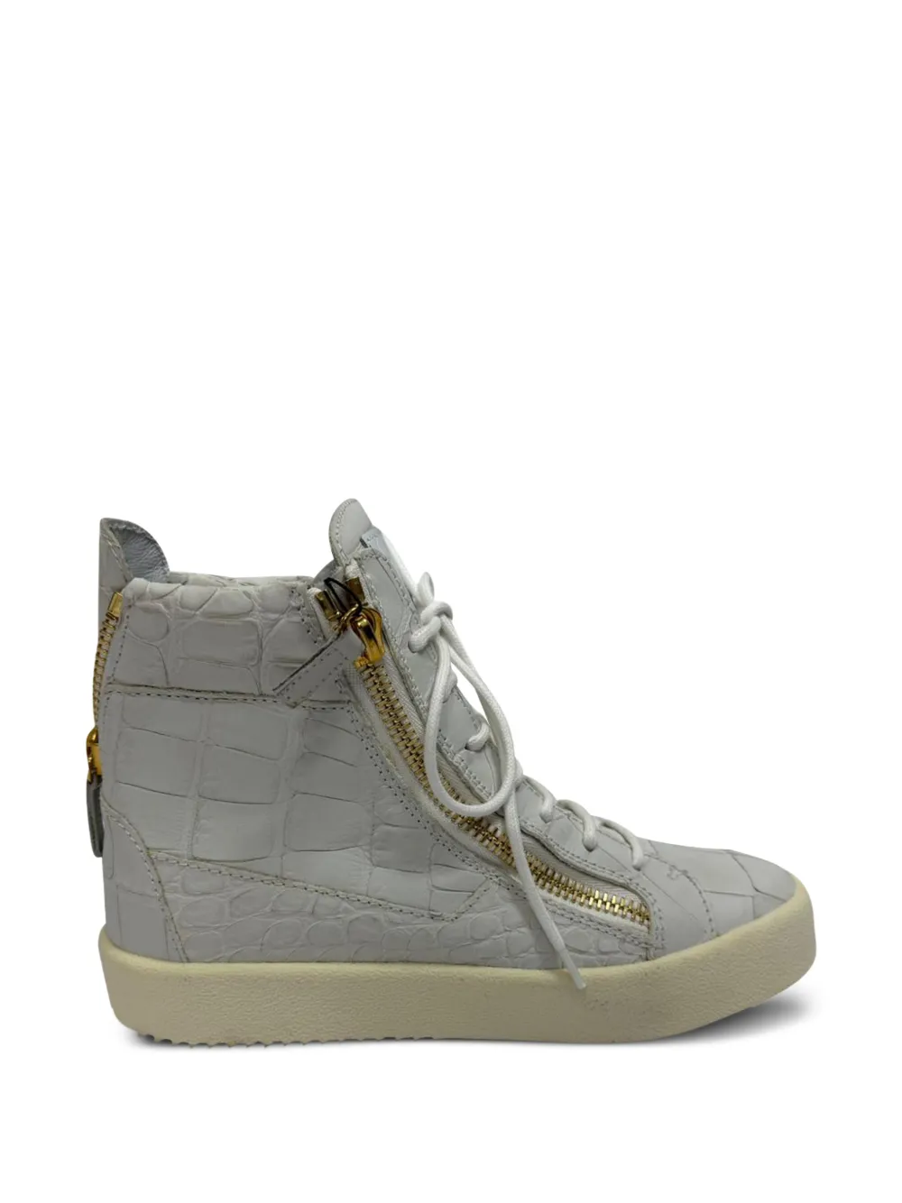 Giuseppe Zanotti Vintage croc-embossed high-top sneakers - Grigio