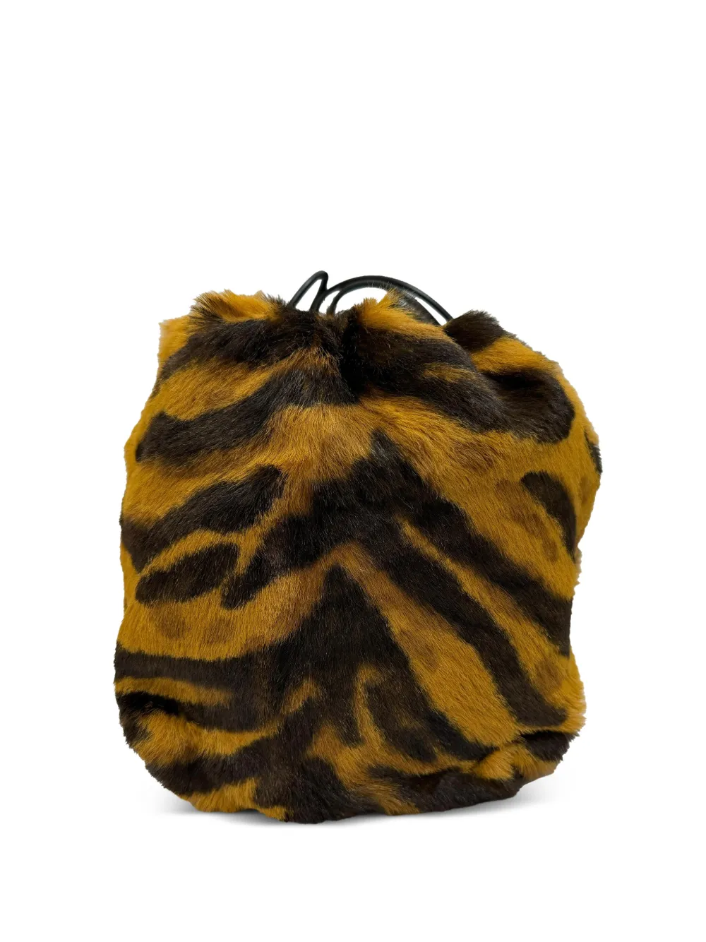 Jil Sander Pre-Owned tiger-print bucket bag - Toni neutri