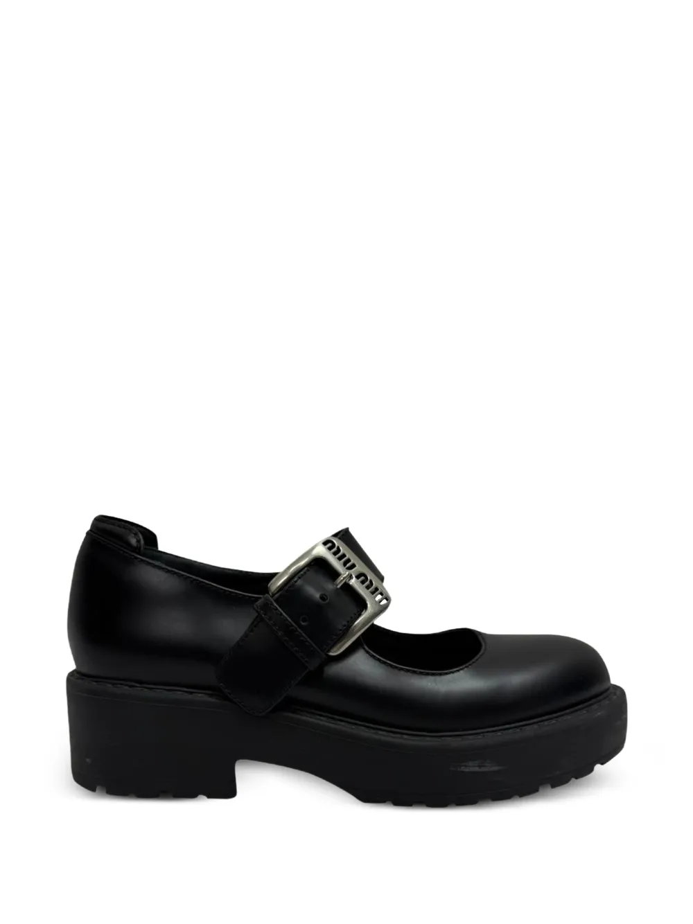 Miu Miu Pre-Owned 2020s buckle Mary Jane shoes - Schwarz