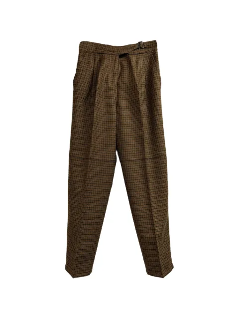 Etro Vintage pantalones a cuadros con cinturón 