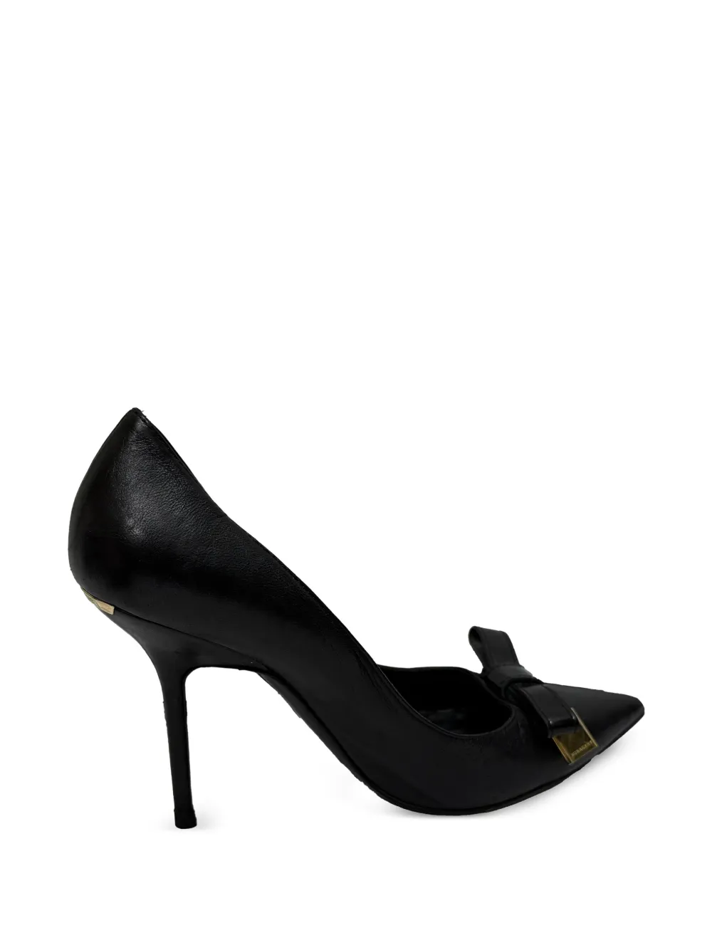 Burberry Pre-Owned bow-accent pointed-toe pumps - Schwarz