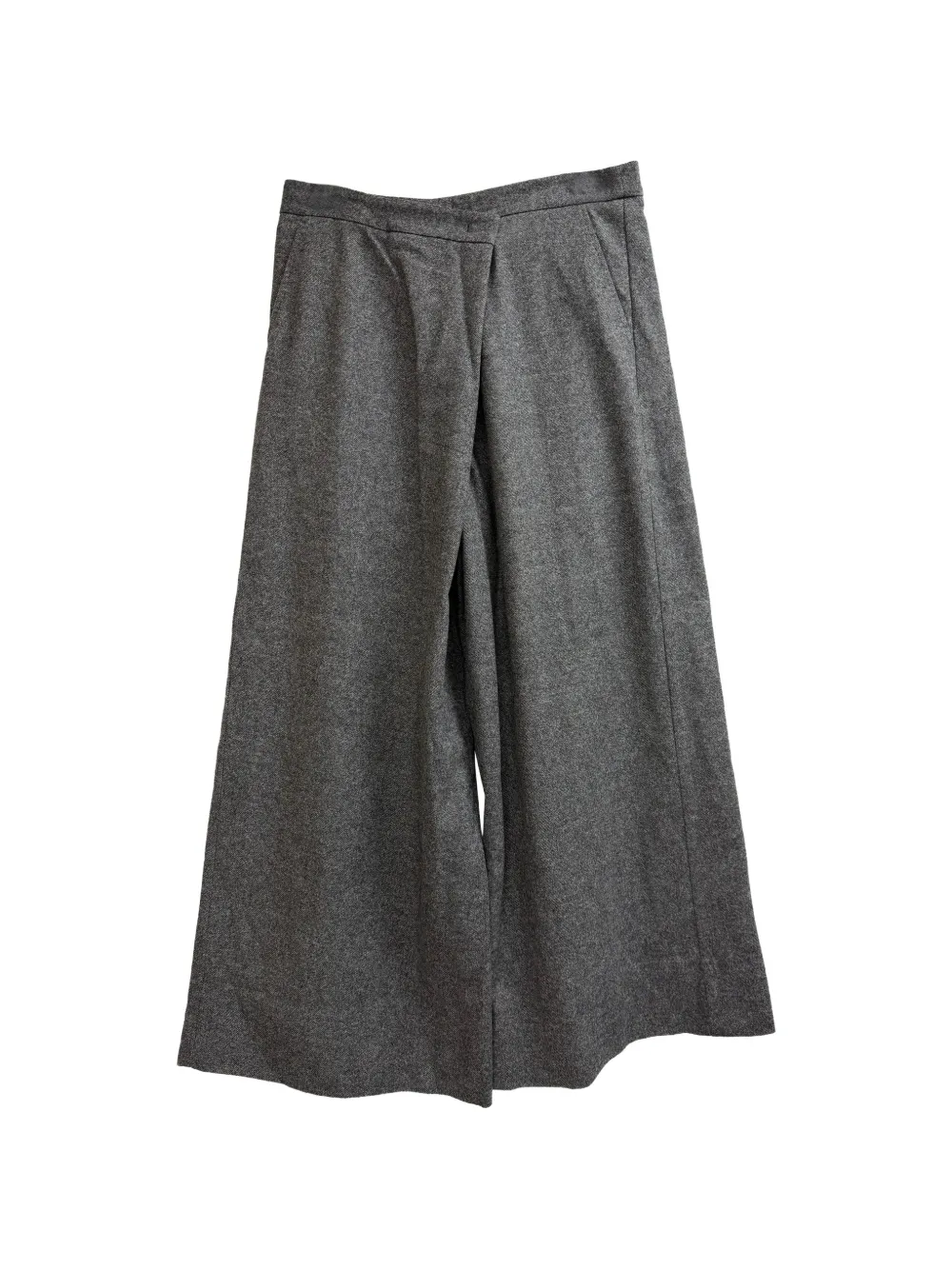 Max Mara Asymmetric herringbone trousers - Grigio