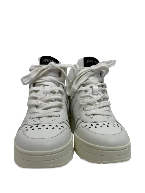 Jimmy Choo Pre-Owned Hawaii High-Top Sneakers | White | FARFETCH