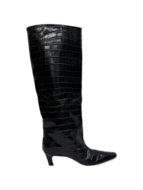 TOTEME bottes effet croco gaufré