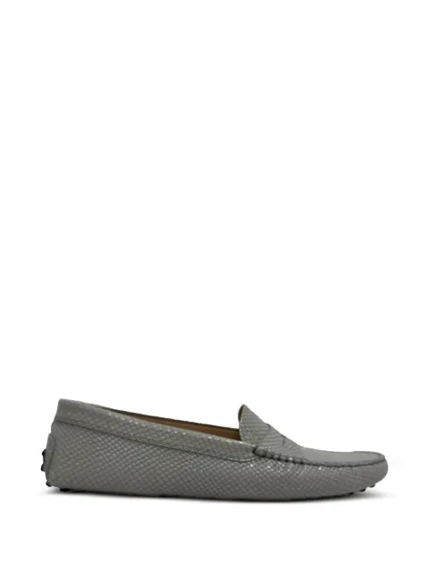 Tod's Vintage snake-embossed Driving loafers