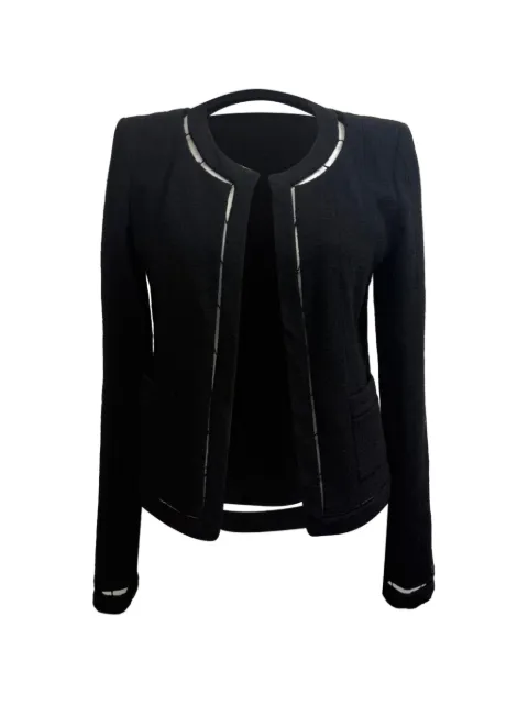 CHANEL Pre-Owned tweed cutout-accent jacket