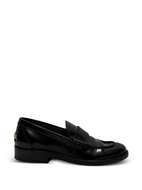 CHANEL Pre-Owned Logo leather loafers