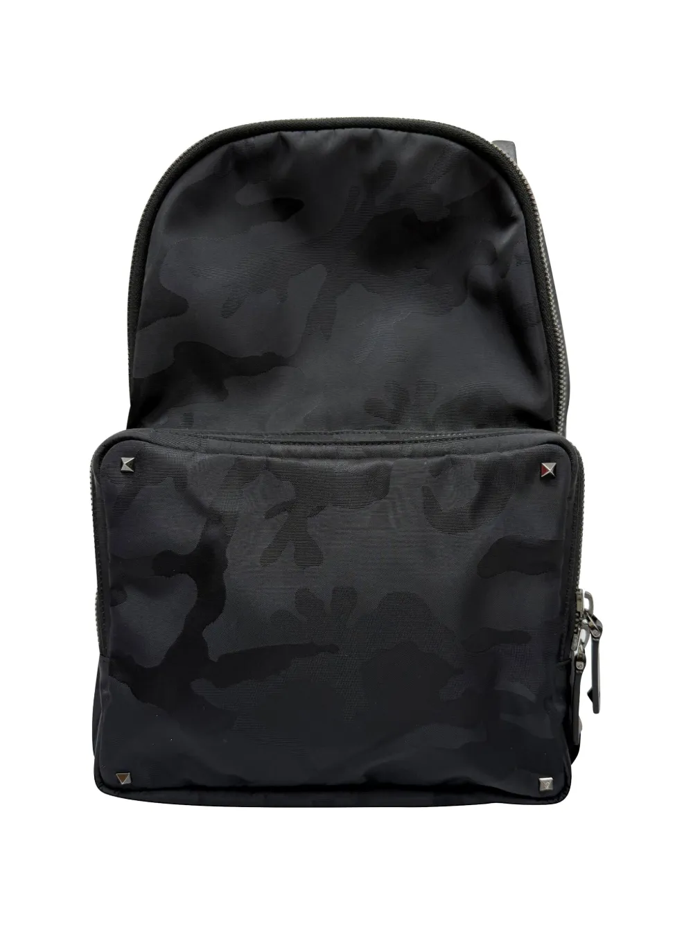 Valentino Garavani Pre-Owned camouflage jacquard backpack - Nero