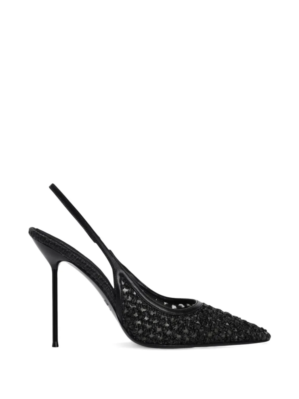 Paris Texas Lidia woven-design slingback sandals - Nero