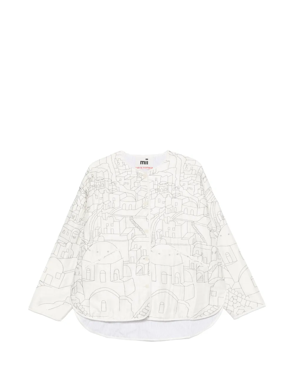 mii Diti embroidered collarless jacket