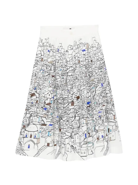 mii Mona graphic-print pleated skirt