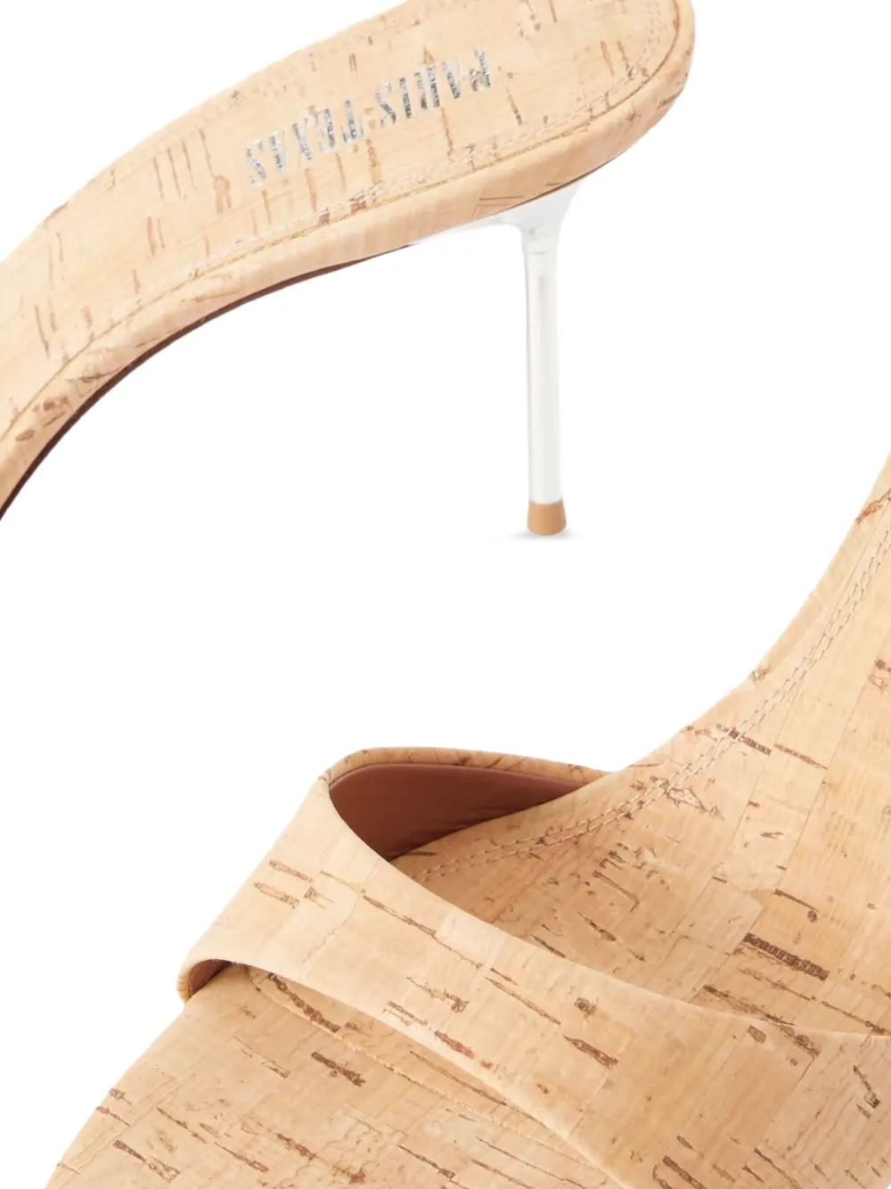 Paris Texas Lidia cork-effect stiletto sandals Beige