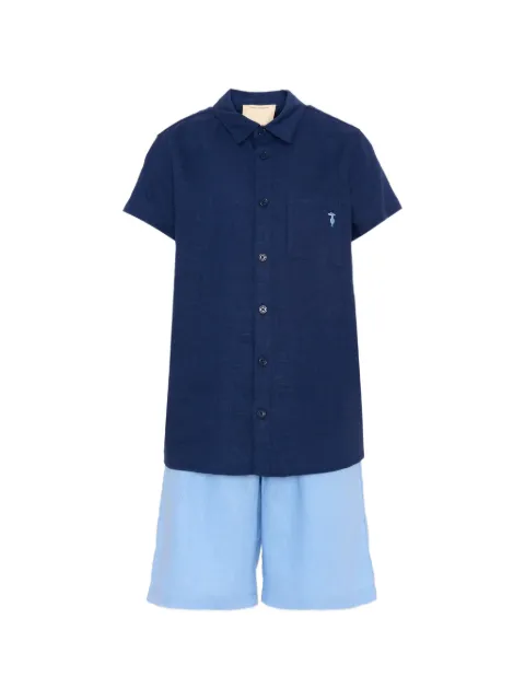 TRUSSARDI JUNIOR logo-detail shorts set