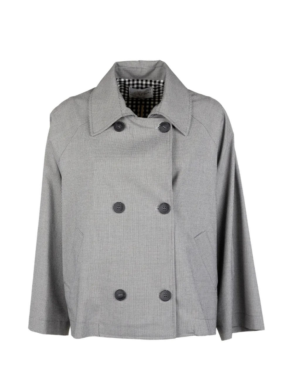 cinque double-breasted trench coat - Grigio