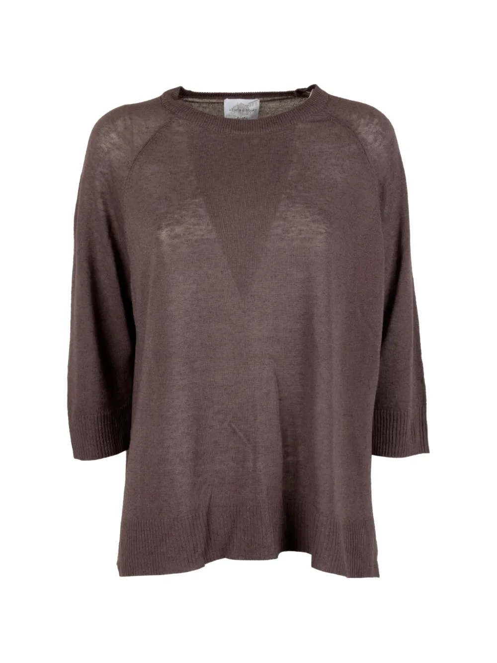 cinque raglan-sleeve fine-knit sweater - Marrone
